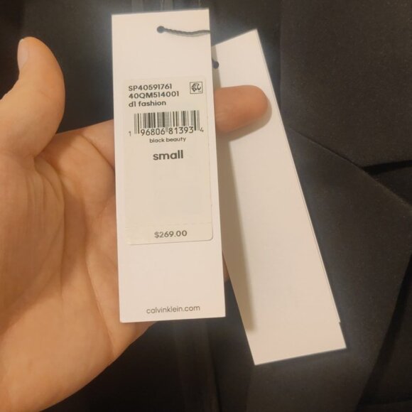 Calvin Klein S athletic slim fit casual blazer black stretch tech unlined soft - Picture 9 of 13